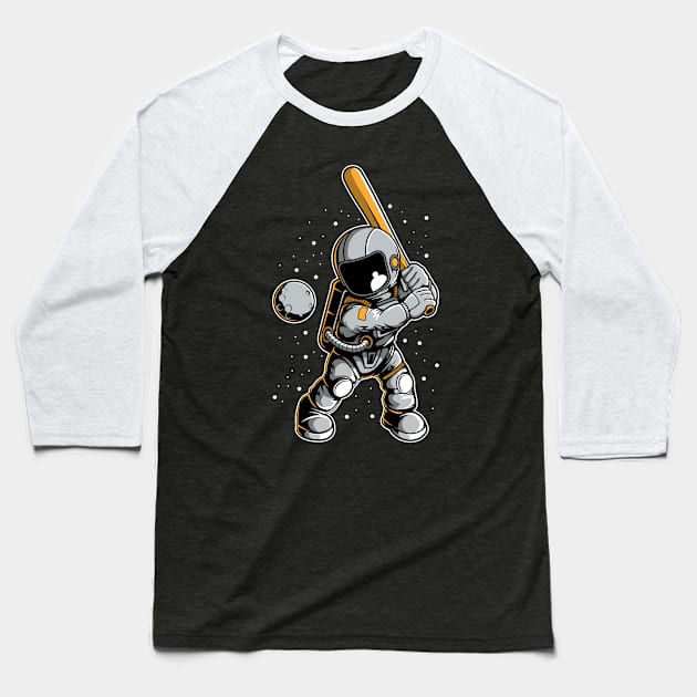 astronaut baseball Baseball T-Shirt by Mako Design 